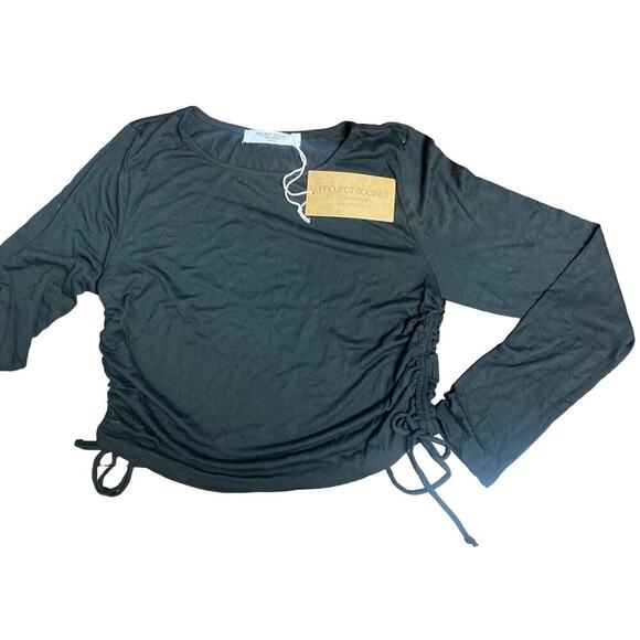 PROJECT SOCIAL T Aubrey Top In Black Size M - Picture 3 of 5